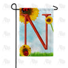 America Forever Ladybugs and Sunflowers Monogram Garden Flag