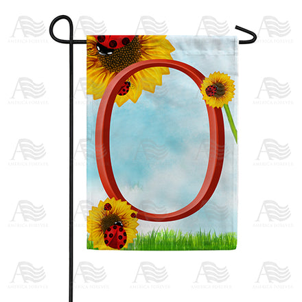 America Forever Ladybugs and Sunflowers Monogram Garden Flag