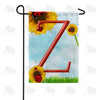 America Forever Ladybugs and Sunflowers Monogram Garden Flag