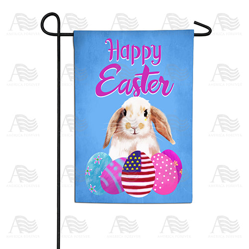 America Forever Patriotic Easter Bunny Garden Flag