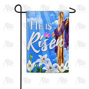 America Forever He is Risen Sky and Lilies Garden Flag