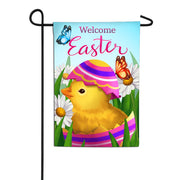 America Forever Easter Chick and Butterflies Garden Flag