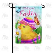 America Forever Easter Chick and Butterflies Garden Flag