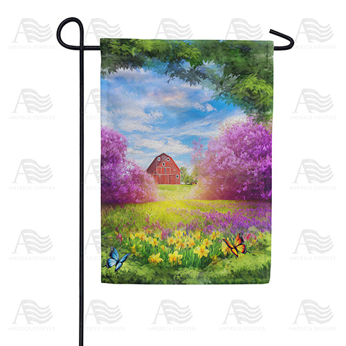 America Forever Spring Meadow Garden Flag