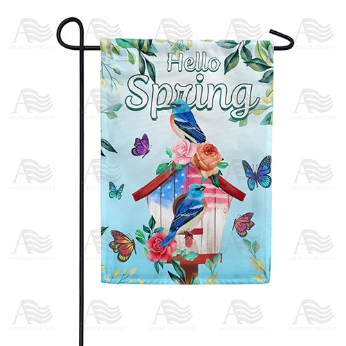 America Forever Spring Bluebird Birdhouse Garden Flag