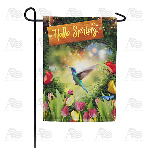 America Forever Magical Spring Forest Garden Flag
