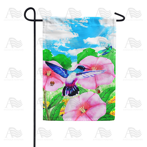 America Forever Watercolor Spring Hibiscus Garden Flag
