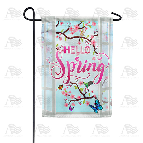 America Forever Open the Window to Spring Garden Flag