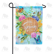 America Forever Hello Spring Wooden Board Garden Flag