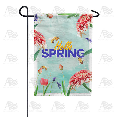 America Forever Spring Flowers at the Lake Garden Flag