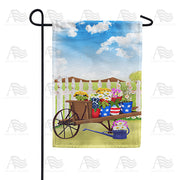 America Forever Spring Flowers Wheelbarrow Garden Flag