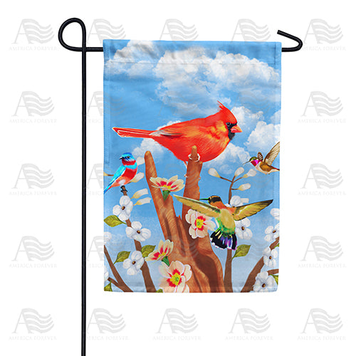 America Forever Red Spring Cardinal Garden Flag