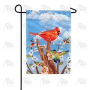 America Forever Red Spring Cardinal Garden Flag