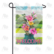 America Forever Window Spring Flowers Garden Flag