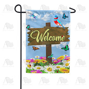 America Forever Welcome Spring Sign Garden Flag