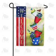 America Forever Patriotic Spring Welcome Garden Flag