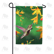 America Forever Hummingbird and Yellow Flowers Garden Flag