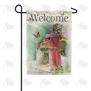 America Forever Vintage Spring Water Pump Garden Flag