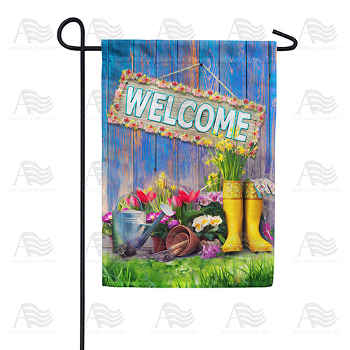 America Forever Garden Shed Welcome Garden Flag