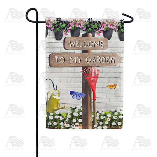 America Forever This Way To My Garden Garden Flag