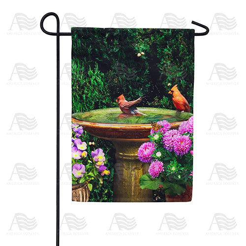 America Forever Cardinal Splash Garden Flag
