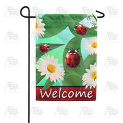 America Forever Ladybugs And Daisies Welcome Garden Flag
