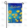 America Forever Buttercups Welcome Watercolor Garden Flag
