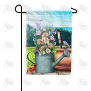 America Forever Watering Can Bouquet Garden Flag