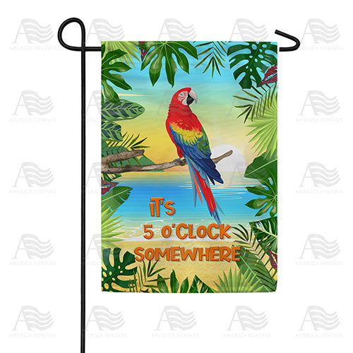 America Forever It's 5 O'clock Somewhere! Garden Flag