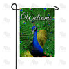 America Forever Proud Peacock Welcome Garden Flag
