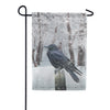 America Forever Winter Crow Garden Flag