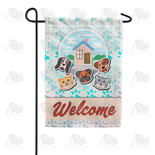 America Forever Pet Loving Home Garden Flag