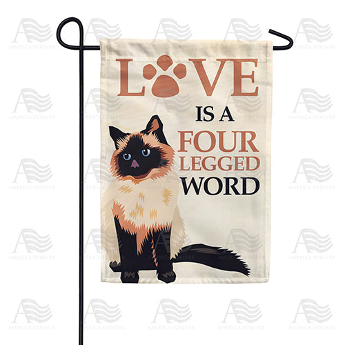 America Forever Love Is A Four Legged Word Garden Flag