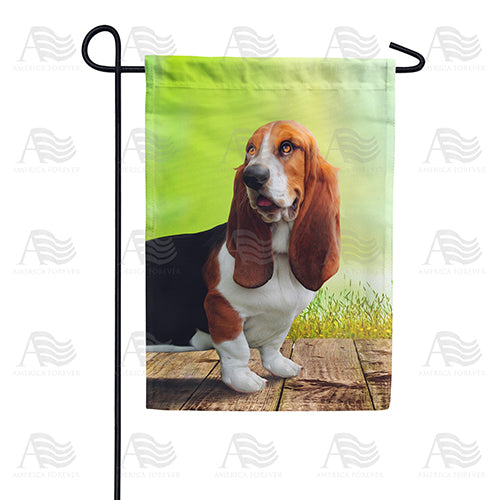 America Forever All Ears Basset Hound Garden Flag