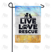 America Forever Live Love Rescue Garden Flag