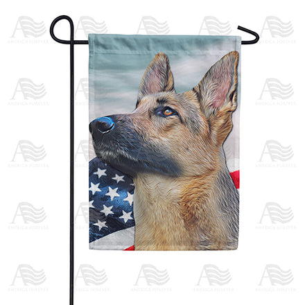 America Forever American Glory German Shepherd Garden Flag