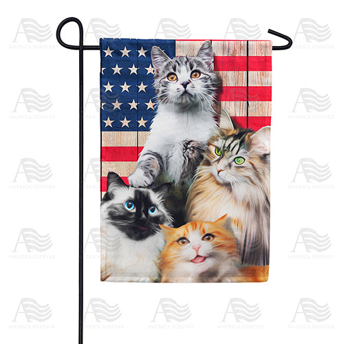 America Forever All American Kitties Garden Flag