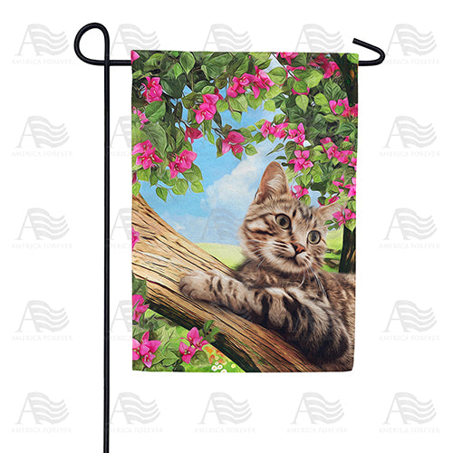 America Forever Cat Up A Tree Garden Flag