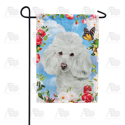 America Forever Pretty Poodle Closeup Garden Flag