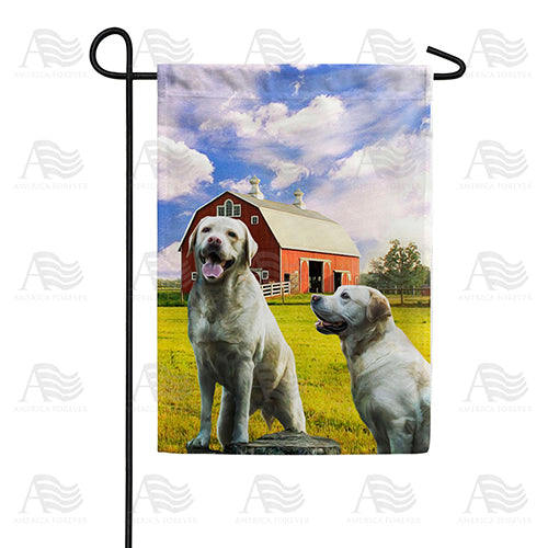 America Forever Canine Farmers Garden Flag