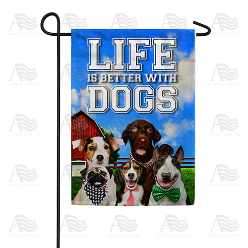 America Forever Dog Models Garden Flag