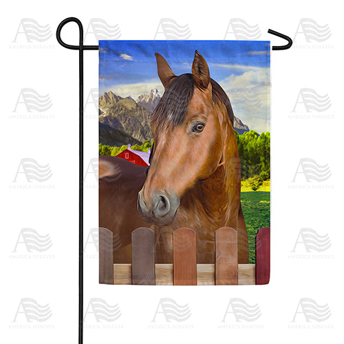 America Forever Chestnut Horse Garden Flag
