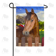 America Forever Chestnut Horse Garden Flag