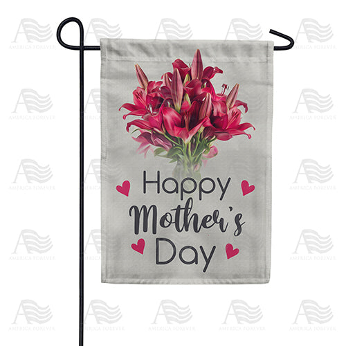 America Forever Crimson Lilies For Mother Garden Flag