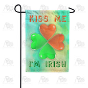 America Forever Kiss Me I'm Irish Garden Flag