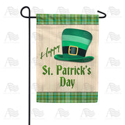 America Forever Green Striped Leprechaun Hat Garden Flag