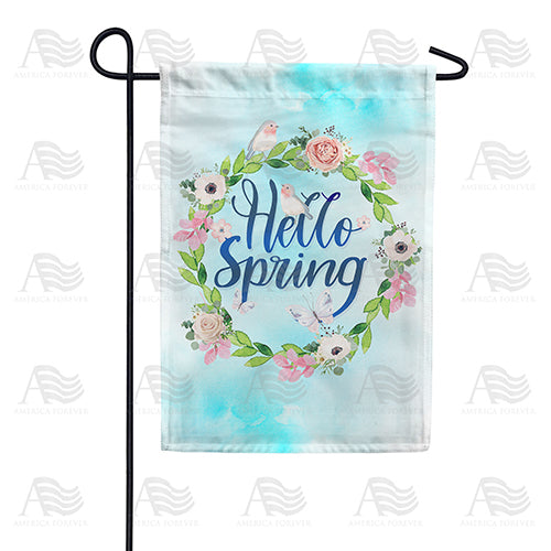 America Forever Spring Wreath Garden Flag