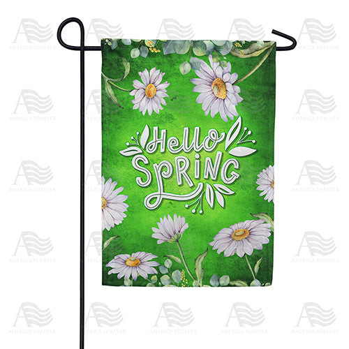 America Forever Hello Spring Daisies Garden Flag