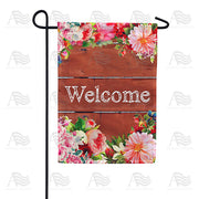 America Forever Floral Welcome Spring Garden Flag