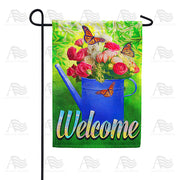 America Forever Blooming Roses Water Can Garden Flag